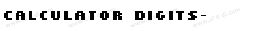Calculator Digits字体转换